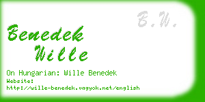 benedek wille business card